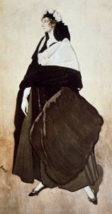 バレエダンサーと後援者イダルビンスタインの肖像、1921年 作： Leon Bakst