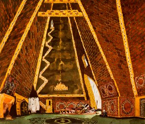 Thamar、バレエのセットデザイン、Mily Balakirev、1912 作： Leon Bakst