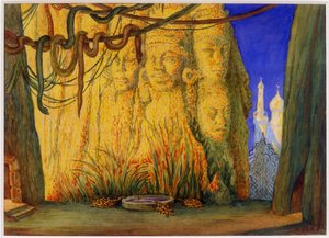R.ハーンによるバレエブルーゴッドのステージデザイン、1911 作： Leon Bakst