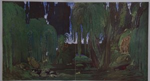 N.チェレプニンによるバレエナルシスのステージデザイン、1911 作： Leon Bakst