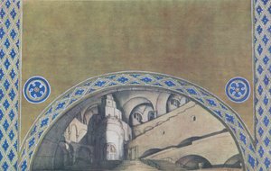 演劇の舞台デザイン、ガブリエレダヌツィオ作「聖セバスチャンの殉教」、1922年 作： Leon Bakst