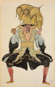 中国の北京語、「眠れる森の美女」の衣装デザイン、1921年 作： Leon Bakst
