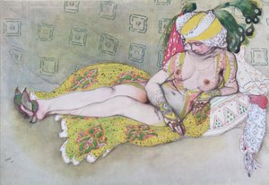 黄色いスルタンの妻、1916 作： Leon Bakst