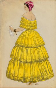 ロベルト・シューマン(1810-1856)演出のバレエ「Les papillons」の衣装 作： Leon Bakst