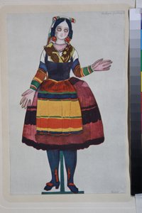 イタリア人形（ジョアキーノ・ロッシーニ演出のバレエ「幻想のブティック」の衣装 作： Leon Bakst