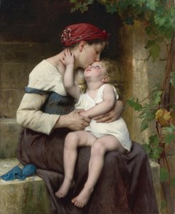 「Mere et fille（母と子） Peinture de Leon Jean Basile Perrault（1832-1908） 1894 コレクション・プライヴェート 作： Leon Bazile Perrault