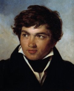 画家アシール・ミシャロン(1796-1822)の肖像 レオン・コニエ(1794-1880)の絵画 19世紀 オルレアン、ボザール美術館 作： Léon Cogniet