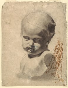 素描、子供の胸像の習作（石膏模型から）、1881-92年 作： レオン・ダボ