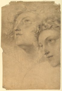 素描、2人の女性の頭部、1886-92年 作： レオン・ダボ