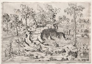 Puttiのある風景、c。 1550年。