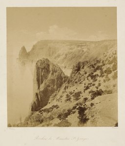 聖ジョルジュ修道院の岩山（Rochers du Monastere St.） 作： Leon Eugéne Méhédin