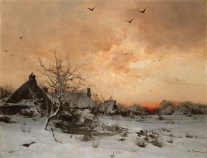 1月ランブイエの近くのセルネイ。 作： Leon Germain Pelouse