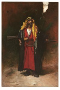 アラブの衛兵」（油彩・キャンバス 作： Leon Joseph Florentin Bonnat