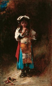 壊れた水差し（油彩・キャンバス 作： Leon Joseph Florentin Bonnat
