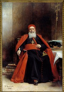 シャルル・ラヴィゲリー（1825-1892）の足元の肖像 アルジェのアルシュベク、アフリカの枢機卿 レオン・ジョセフ・ボナ（1833-1922）による絵画 1888年 Sun.2,39 x 1,64 m 作： Leon Joseph Florentin Bonnat
