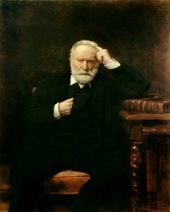フランスの作家ヴィクトル・ユーゴー（1802-1885）の肖像 レオン・ジョセフ・ボナ（1833-1922）の絵画 1879年日。1,38×1,1m