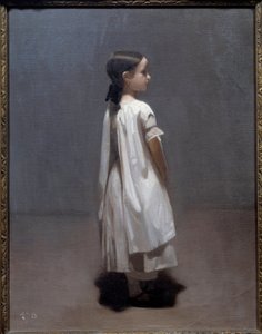 画家の7、8歳頃の妹 レオン・ジョセフ・ボナ（1833-1922）の絵 1850年 日0,35x0,27 m バイヨンヌ、ボナ美術館 作： Leon Joseph Florentin Bonnat