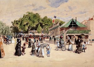 縁日までの道のりレオン・ジョセフ・ヴォワラン（1833-1887）の絵 作： Leon Joseph Voirin