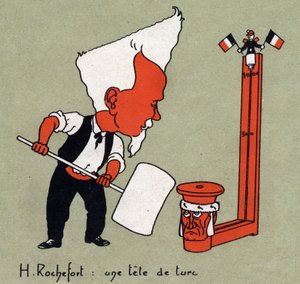 Henri Rochefort (1831-1913)、フランスのジャーナリスト、政治家による漫画「「トルコ人の頭」」 - Leon Lebegue (1863-1944) によるイラスト - 「「Le sun-du-dimanche」の彫刻」