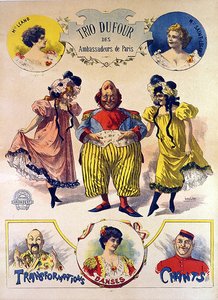 Trio DuFourのポスター（カラーリトグラフ） 作： Leon Louis Oury