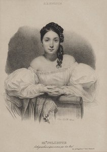 ジュリエット・ドルーエの肖像 1806-1883, 1832. 作： Leon Noel
