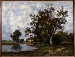 ラ・マーレの風景 レオン・リシェ（1847-1907）の絵画 20世紀 個人蔵