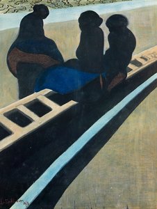 埠頭の漁夫の妻 作： Leon Spilliaert