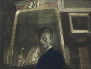 鏡の前の自画像、1908年。 作： Leon Spilliaert