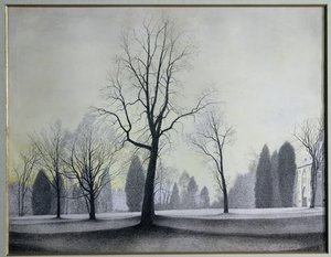 公園、木 作： Leon Spilliaert