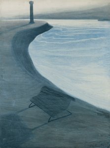 海辺、オーステンデ。 La Digue de Mer, オステンド 作： Leon Spilliaert