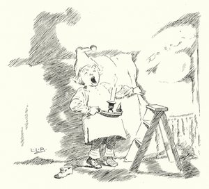Deedle, deedle, dumpling, my son John (e.g. engraving) 作： Leonard Leslie Brooke
