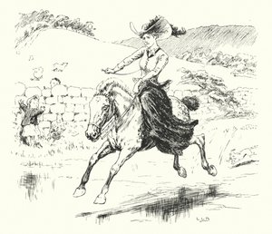 私は小さなポニーを持っていました、彼の名前はダップルグレイでした（彫刻）。 作： Leonard Leslie Brooke
