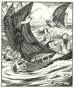 私は3隻の船が通り過ぎるのを見ました 作： Leonard Leslie Brooke