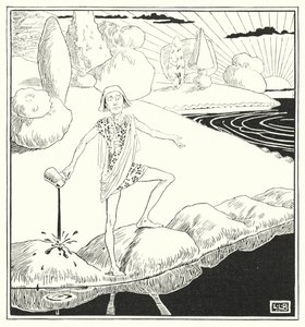 世界がアップルパイで、海がインクだったら（彫刻 作： Leonard Leslie Brooke