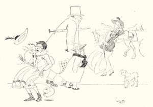 月曜日にくしゃみをすると、危険なくしゃみをする（彫刻 作： Leonard Leslie Brooke