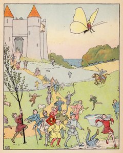 トム・サム』のイラスト（カラーリトグラフ） 作： Leonard Leslie Brooke