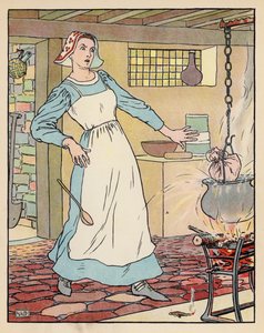 トム・サム』のイラスト（カラーリトグラフ） 作： Leonard Leslie Brooke