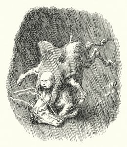 ジョン・クックは小さな灰色の雌馬を飼っていた（彫刻）。 作： Leonard Leslie Brooke