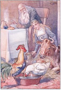 かわいいひよことまだらの牛、1920年代の今の答えは 作： Leonard Leslie Brooke