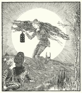 月の男、転落す（彫刻 作： Leonard Leslie Brooke