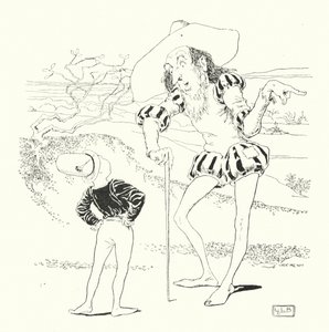 荒野の男は私に尋ねた、海にはどれだけのイチゴが生えているのかと(彫刻) 作： Leonard Leslie Brooke