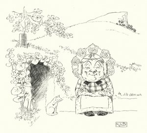 丘の下に住む老婆がいた（彫刻 作： Leonard Leslie Brooke