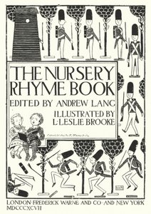 アンドリュー・ラング編『The Nursery Rhyme Book』のタイトルページのイラスト（彫刻 作： Leonard Leslie Brooke