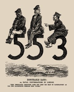 ロンドンでの名誉ある比率または海軍の会話。 パンチ、1934年。