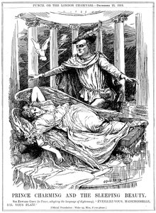 チャーミング王子と眠れる森の美女、1912 作： Leonard Raven Hill