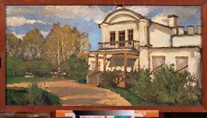 ホワイトハウス - Leonard Viktorovich Turzhansky（Tourjansky）（1875-1945）による絵画、キャンバスに油彩 作： Leonard Viktorovich Turzhansky