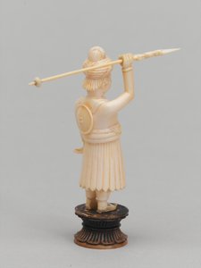 黒のポーン、チェスの駒、インド、1820年頃 作： Leonard Wells Volk