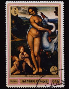 郵便切手 名画（ヌード）シリーズ 作： Leonardo da (after) Vinci