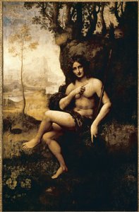 バッカス（キャンバスに移された油彩 作： Leonardo da (studio of) Vinci