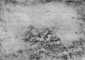幻想的な戦い、c1480 1945 作： Leonardo da Vinci